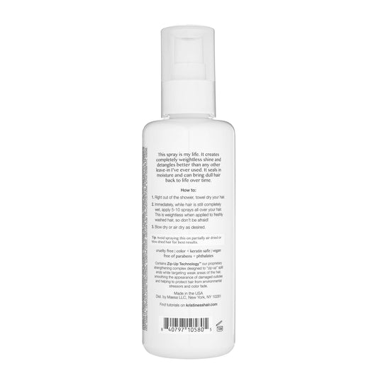 Kristin Ess Hair Weightless Shine Leave In Conditioner Spray for Curly, Straight & Dry Damaged Hair - Vegan, Sulfate Free + Paraben Free - Moisture Repairing Detangler Spray for Frizzy Hair, 8.45 oz