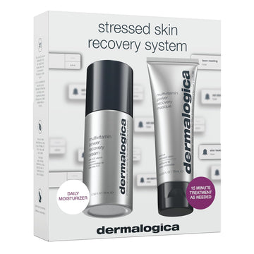 Dermalogica Stressed Skin Recovery System Skin Care Kit, Includes Face Mask And Facial Cream Full Size - Improve Dryness, Fine Lines, And Dullness