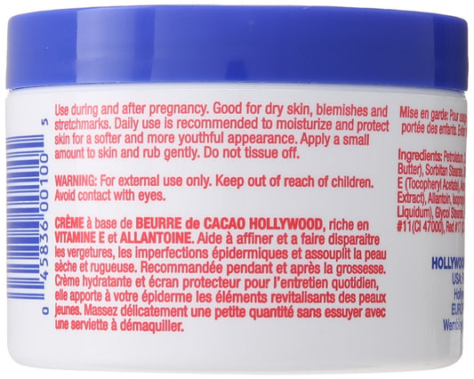 Hollywood Beauty Cocoa Butter Skin Creme With Vitamin E Highly Enriched Soothes & Smoothes Dry Skin, Blemishes & Stretch Marks By Hollywood Beauty