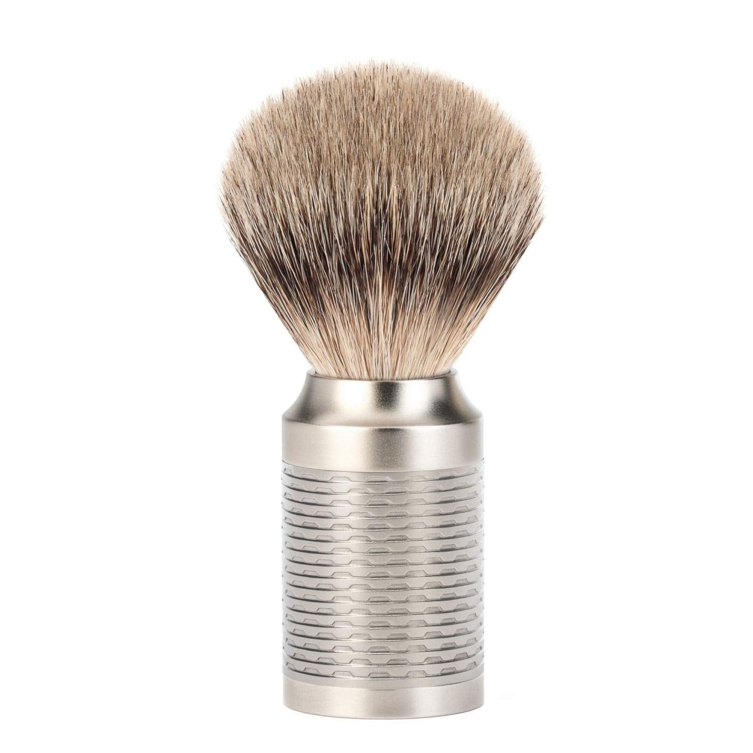 Mühle Rocca Stainless Steel Black Silvertip Badger Shaving Brush