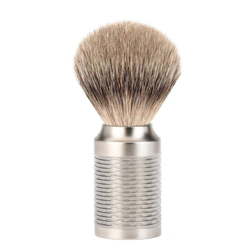 Mühle Rocca Stainless Steel Black Silvertip Badger Shaving Brush