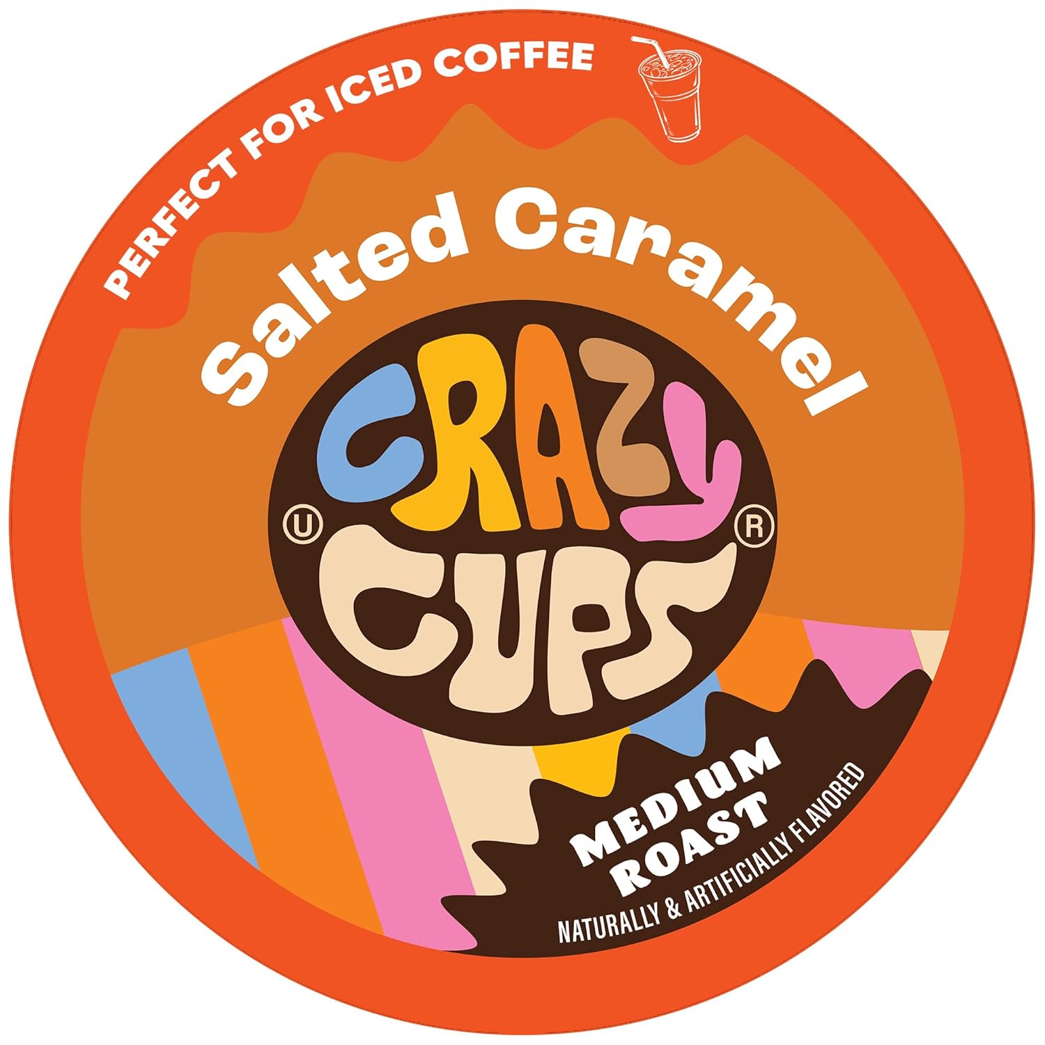 Crazy Cups Flavored Coffee For Keurig K-Cup Machines, Salted Caramel, Hot Or Iced Drinks, 22 Single Serve, Recyclable Pods