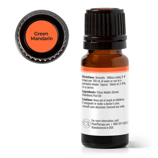 Plant Therapy Green Mandarin Essential Oil 10 mL (1/3 oz) 100% Pure, Undiluted, Therapeutic Grade : Health & Household