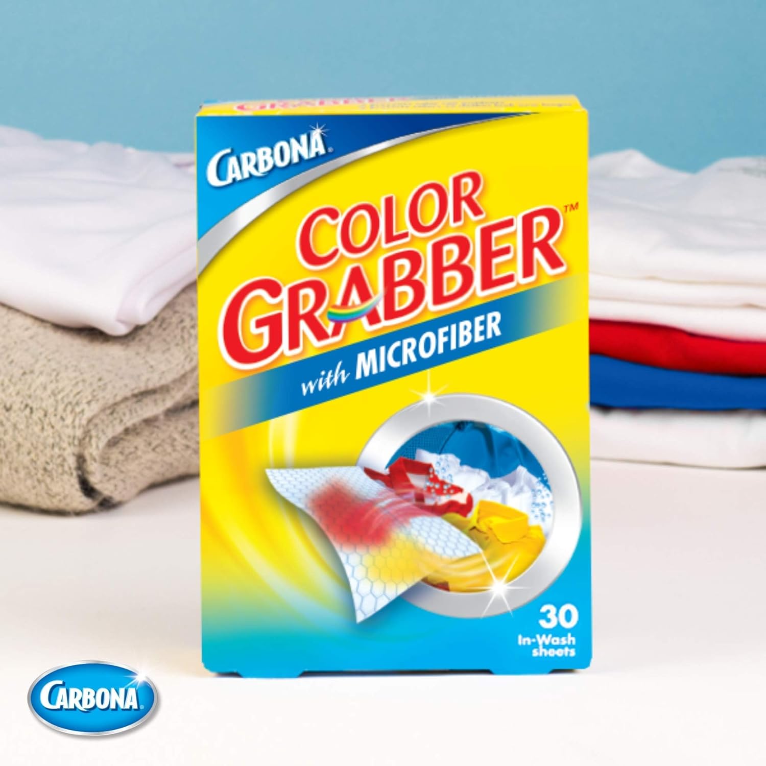 Carbona Color Grabber™ | Protects Laundry From Color Runs or Bleeds | Mix Whites & Colors | In-Wash Dye Grabbing Sheets | 45 Count Box : Health & Household