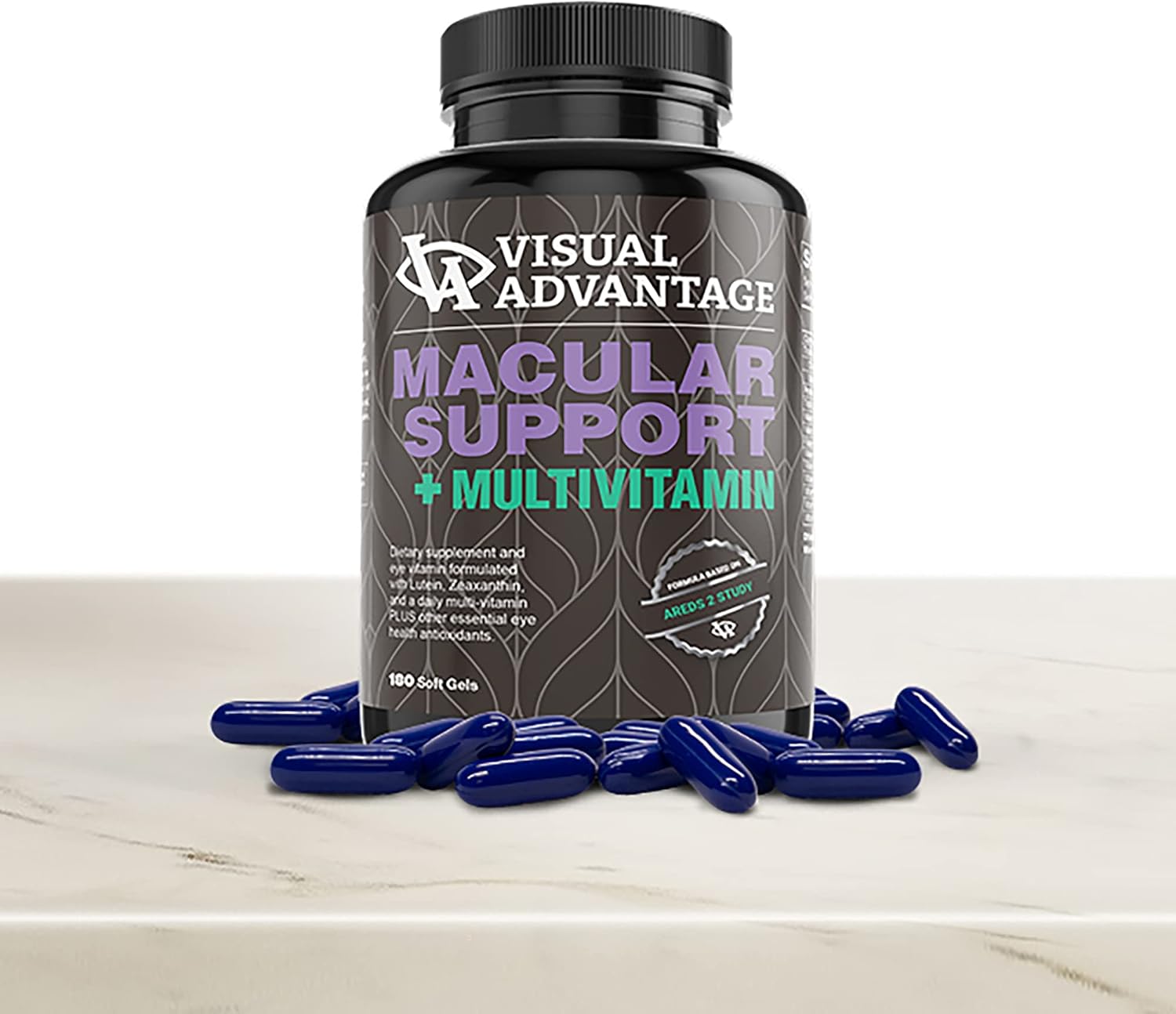 Visual Advantage Lunovus Macular Support Plus Multivitamin Based On Areds 2 Study - Eye Vitamins For Macular Support - Mineral Supplement With Lutein And Zeaxanthin - 180 Soft Gels : Health & Household