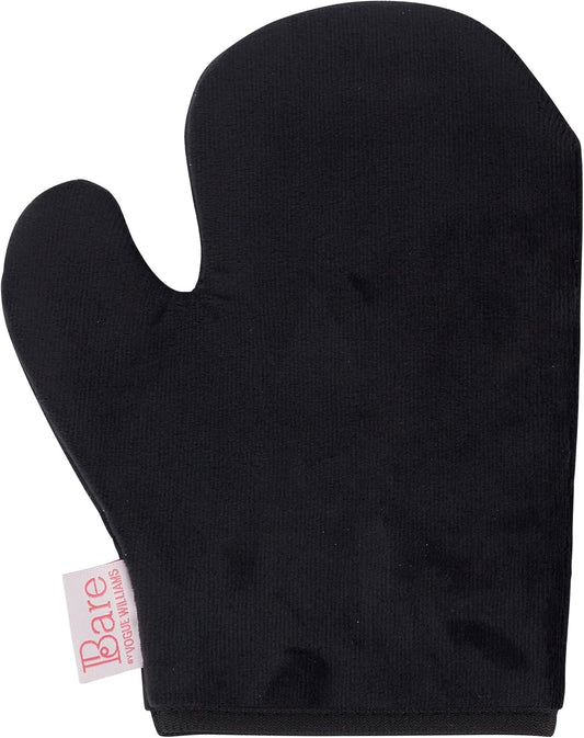 Bare By Vogue Exfoliating Mitt - Double-Sided Tan Mitt For Deep Exfoliation, Built-In Thumb For Secure Grip - Removes Dead Skin For Smooth, Radiant Complexion (One Size, Black)