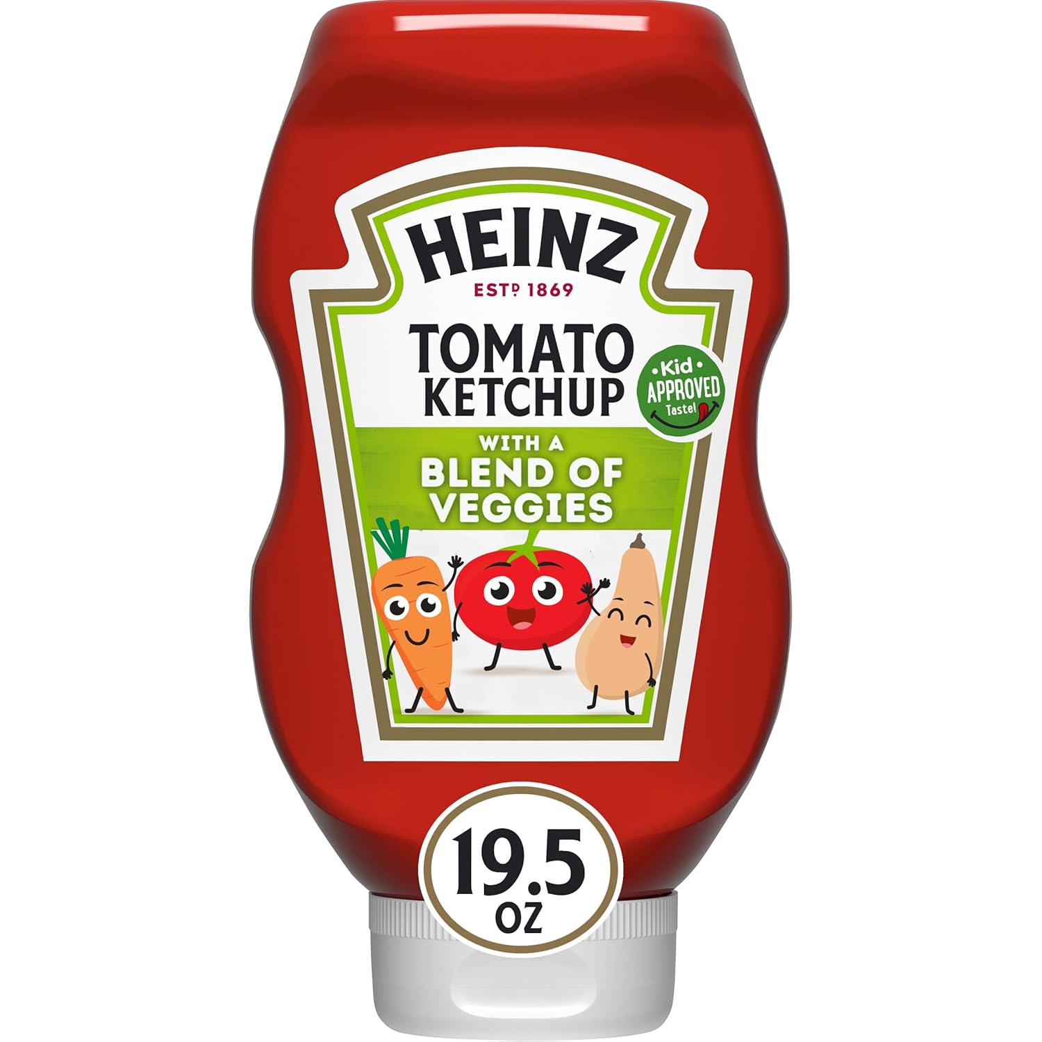 Heinz Tomato Ketchup With A Blend Of Veggies, 19.5 Oz Bottle