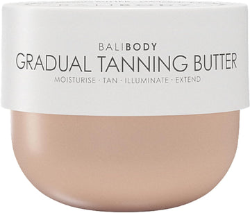 Bali Body Gradual Tanning Butter | Buildable, Natural Tan In 6-8 Hours | Antioxidant-Rich, Subtle Gold Shimmer | For All Skin Types, Including Sensitive Skin (200 Ml/6.76 Fl Oz)