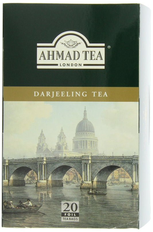 Ahmad Tea Black Tea, Darjeeling Teabags, 20 Ct (Pack Of 6) - Caffeinated & Sugar-Free