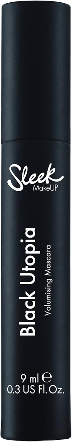Sleek Makeup Black Utopia Volumising Mascara, Instand Volume High Impact Mascara, Black, 9Ml (Pack Of 2)