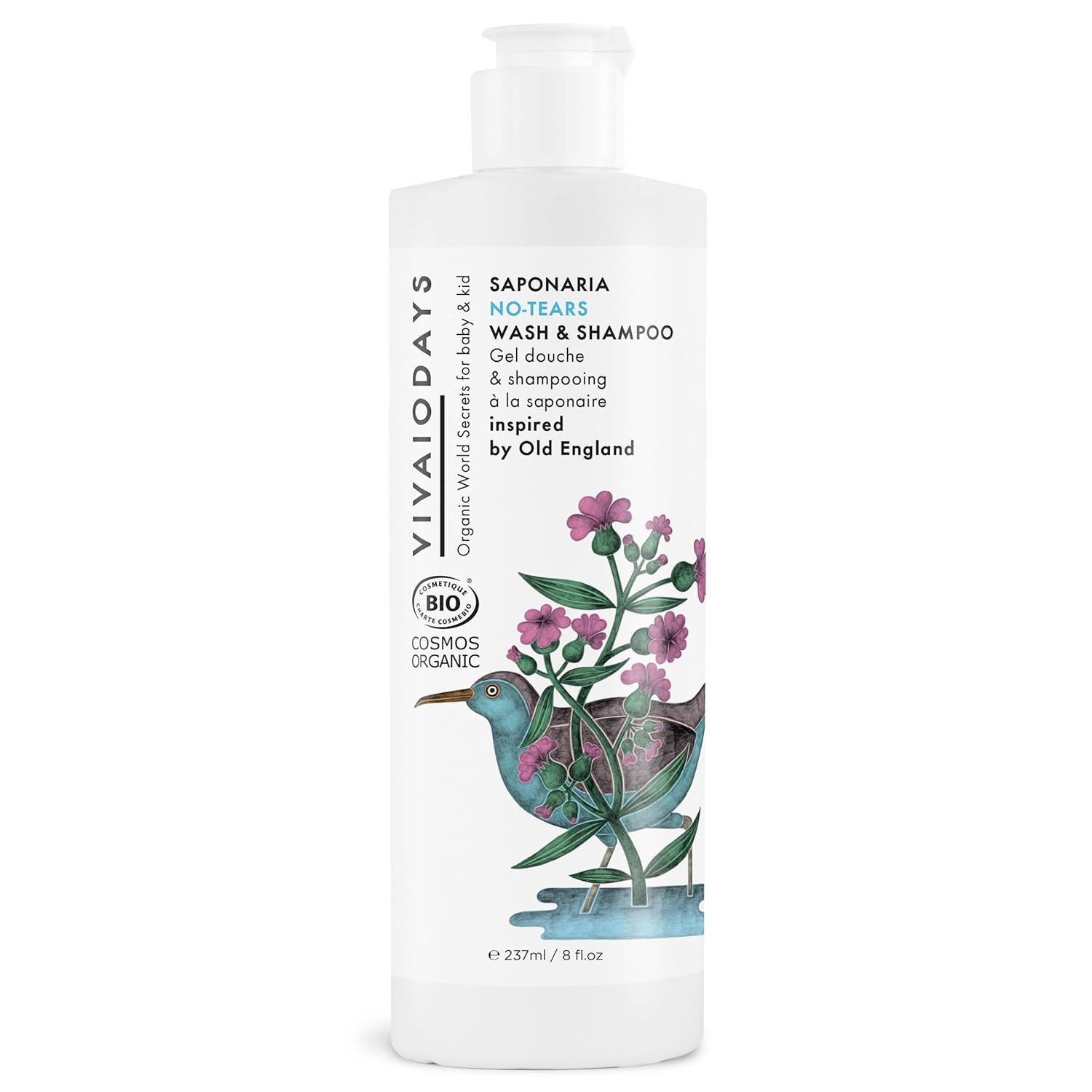 Vivaiodays Organic Saponaria No-Tears Wash & Shampoo, Mild, Gentle And Soap Free (8 Fl.Oz. | 237 Ml) : Health & Household