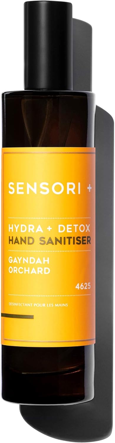 Sensori + Hydra & Detox Hand Sanitiser - Antibacterial Spray - 75% Sugarcane Distilled Alcohol Kills 99.9% Bacteria - 3 Scents - 2 Sizes (Gayndah Orchard, 100 Ml)