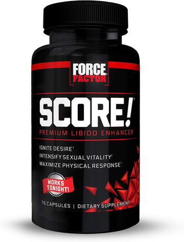 Force Factor Score! Nitric Oxide Libido Enhancer for Men with Horny Goat Weed and L-Citrulline to Ignite Libido, Maximize Response, Increase Endurance, and Boost Male Vitality, 76 Capsules