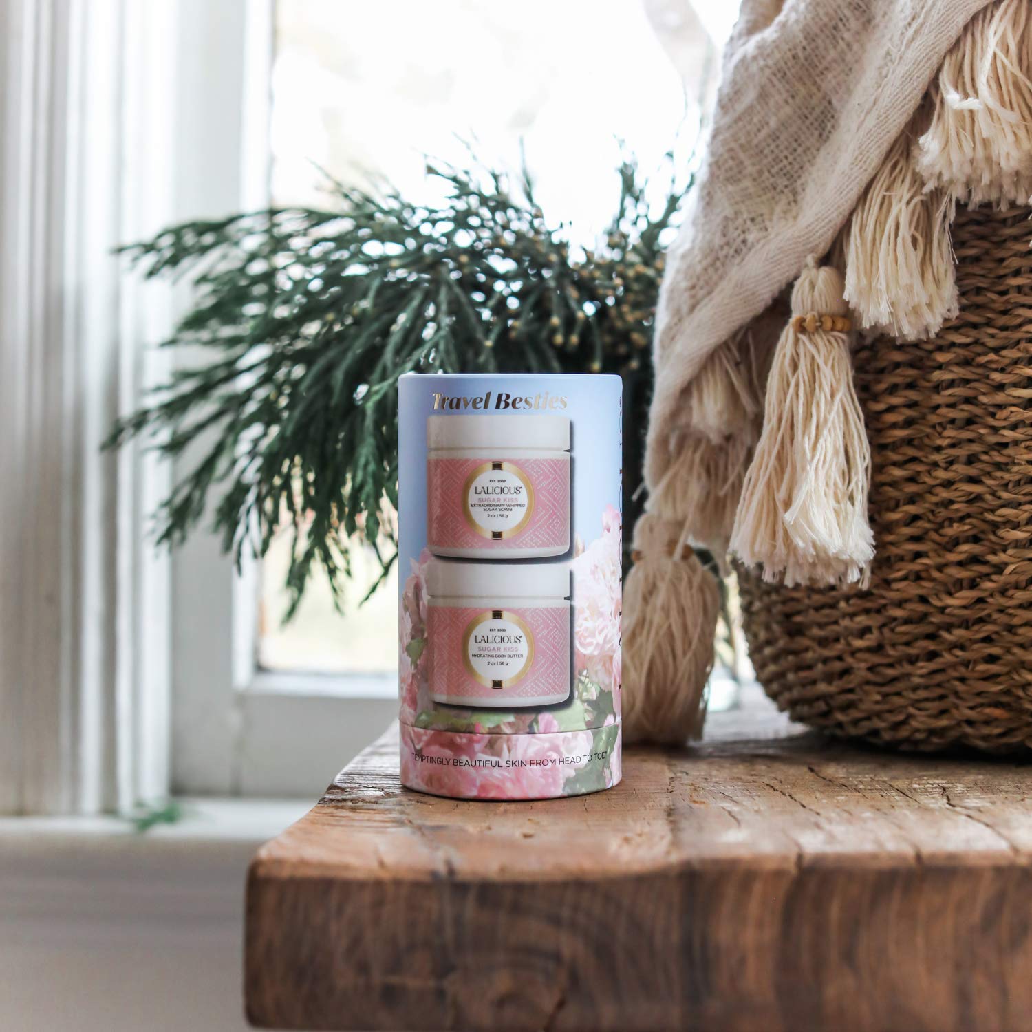 Lalicious Sugar Kiss Travel Besties Set - 2-Piece Gift Set Includes Travel-Size Whipped Sugar Scrub & Hydrating Body Butter - Moisturize, Hydrate & Nourish Skin : Beauty & Personal Care