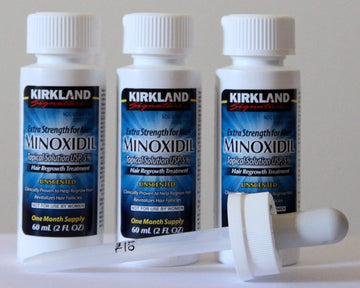 Minoxidil-5% Extra Strength Hair Regrowth for Men, 3 Count, 2 Ounce Bottles