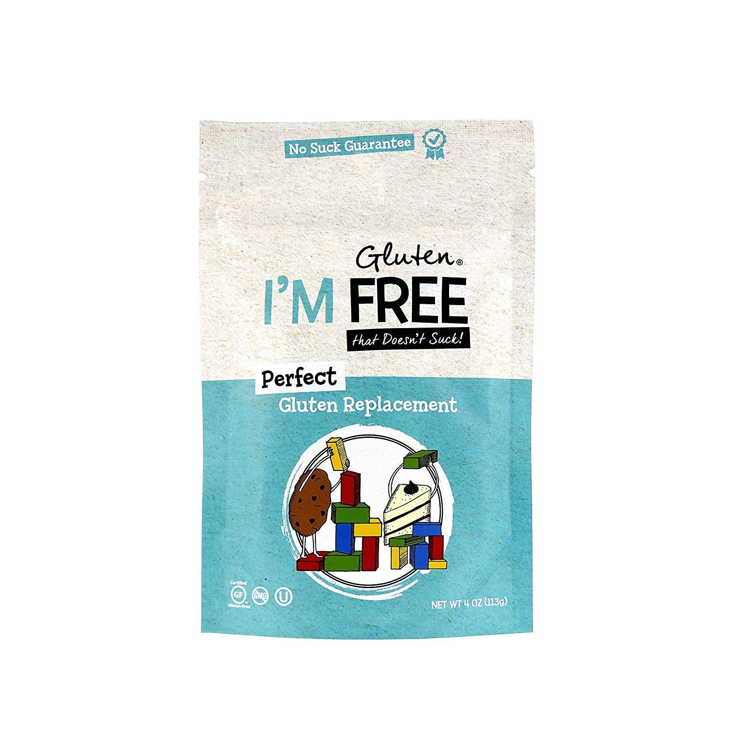 I'M Free Perfect Gluten Replacement Vegan ? Non-Gmo Gluten-Free Ou Kosher Certified - 4 Oz. (Gives Structure To Gluten-Free Flours)