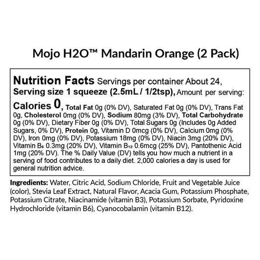 Biotrust Mojo H2O Natural Water Enhancer Drops, With B Vitamins And Electrolytes, Sugar-Free, Zero Calories, No Artificial Sweeteners (Mandarin Orange, 4 Pk)