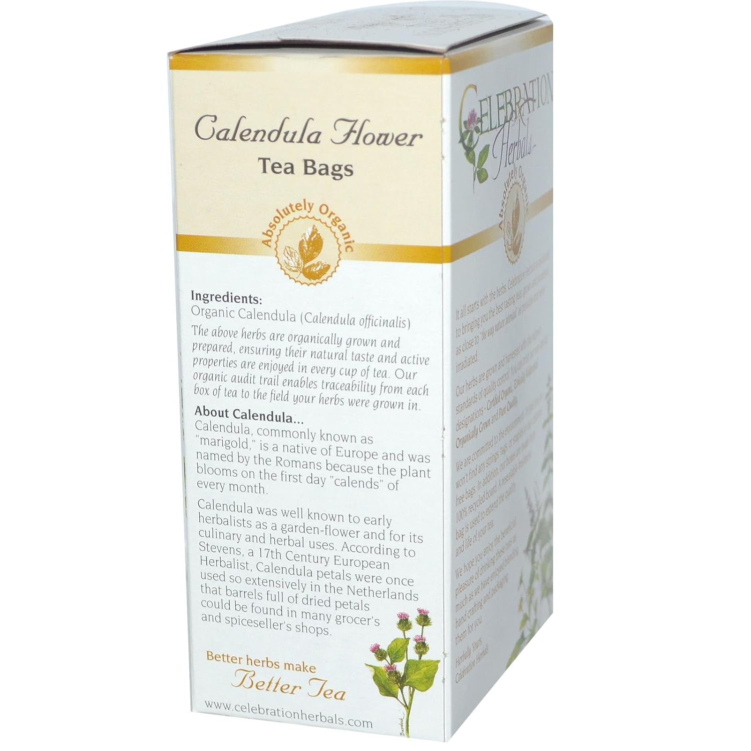 Celebration Herbals Calendula Flower 24 Count : Grocery Tea Sampler : Grocery & Gourmet Food