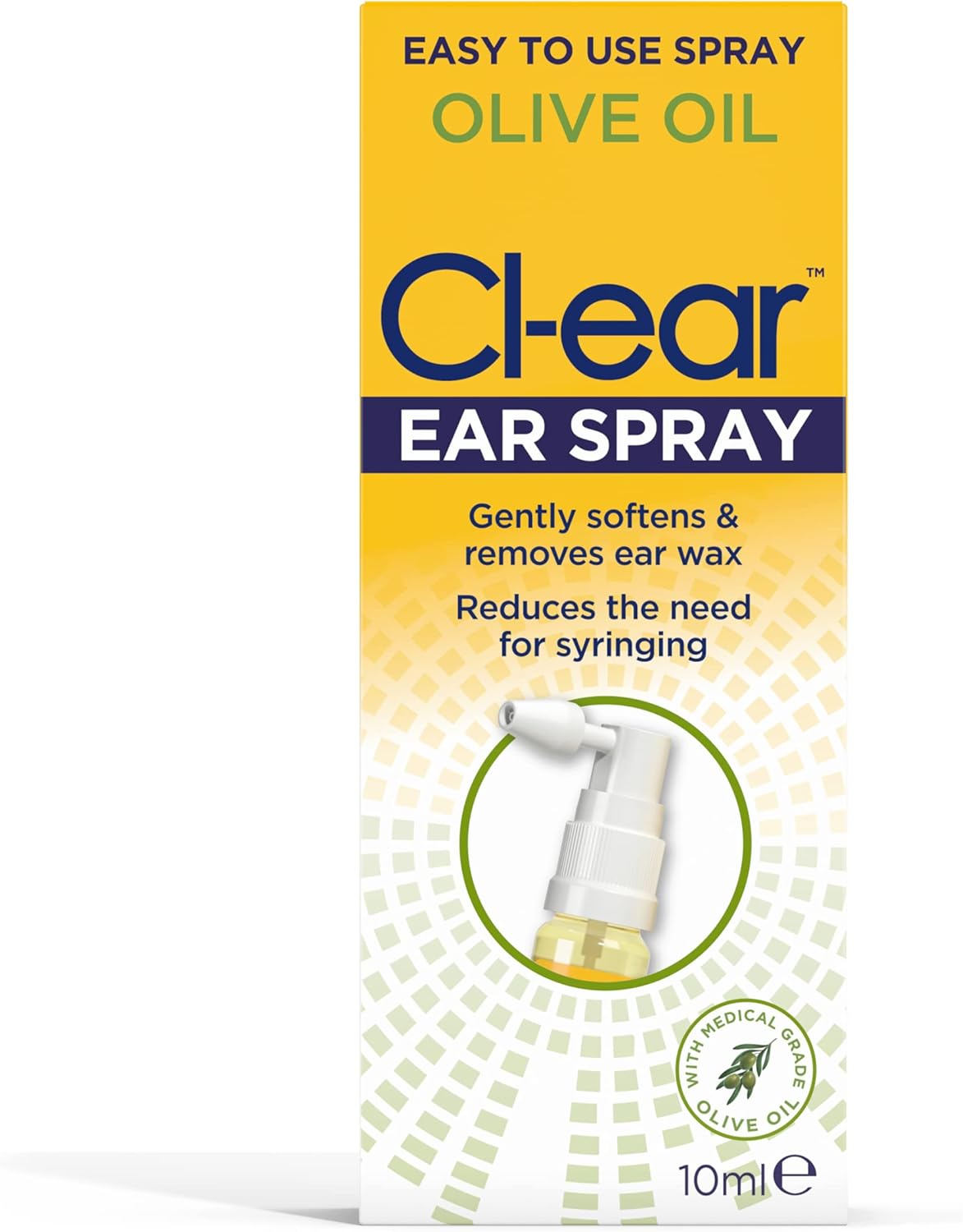 Cl-Ear Olive Oil Ear Spray - Natural Ear Wax Removal, Gently Softens & Prevents Ear Wax Build-Up, Removes Ear Wax, Suitable for Adults, Elderly and Children - 10ml (1 Pack) : Amazon.co.uk: Health & Personal Care