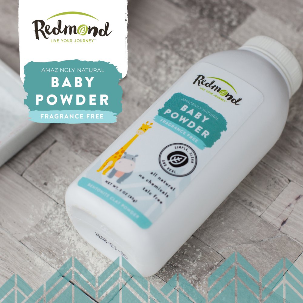 Redmond Clay Baby Powder, 3 Ounce, 10 Ounce (1 Pack) : Baby