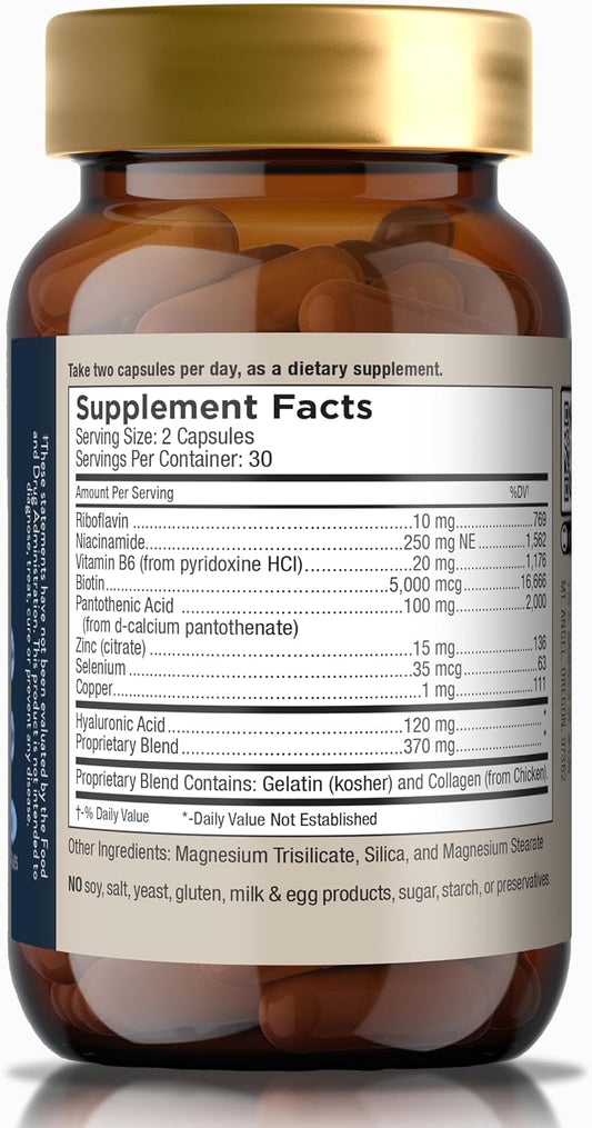 Mt. Angel Vitamins: Nutrisilk Capsules. Promotes Healthy Hair & Skin, Boost Collagen, B Vitamins, 60 Capsules