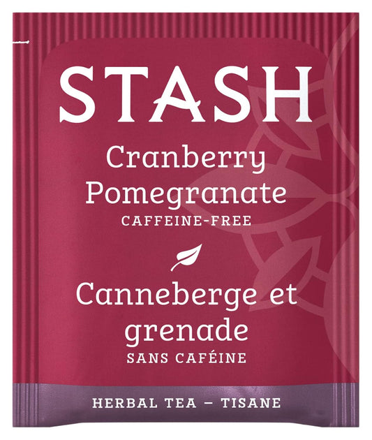 Stash Tea Cranberry Pomegranate Herbal Tea - Naturally Caffeine Free, Non-Gmo Project Verified Premium Tea With No Artificial Ingredients, 18 Count (Pack Of 6) - 108 Bags Total