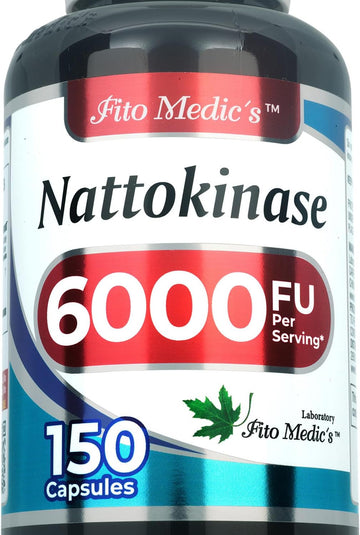 Fito Medic'S Lab - Nattokinase, Natto - 6000 Fu Of Enzyme Per Serving, 150 Capsules, Ultra High Absorption