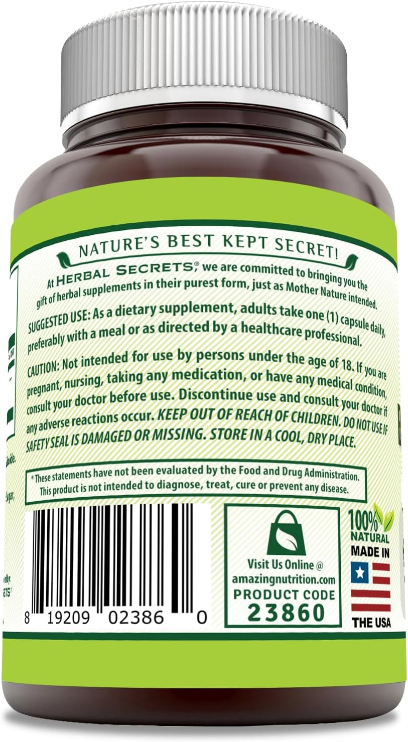 Herbal Secrets Boswellia Serrata Extract (65% Boswellic Acids) 600 mg Capsules Supplement | Non-GMO | Gluten Free (250 Count) : Health & Household