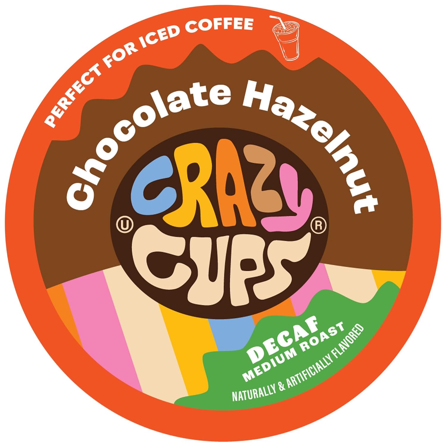 Crazy Cups Decaf Batter Then Hazelnut, Decaffeinated Hazelnut Flavored Coffee Pods, Single Serve Hot Or Iced Medium Roast Coffee For Keurig K Cups Machines, 22 Count