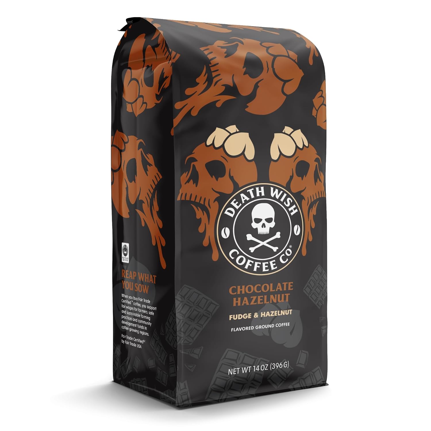 DEATH WISH COFFEE - Chocolate Hazelnut Ground Coffee, Fair Trade (14 oz) : Everything Else
