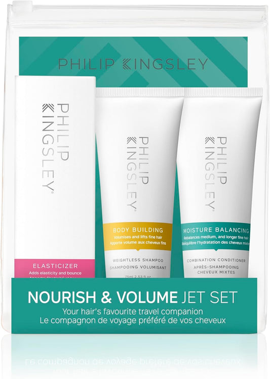 Philip Kingsley | Nourish And Volume Haircare Travel Set | Contains Elasticizer, Body Building Shampoo and Moisure Balancing Conditioner | Hair Travel Essentials | 3 x 75ml : Amazon.co.uk: Beauty