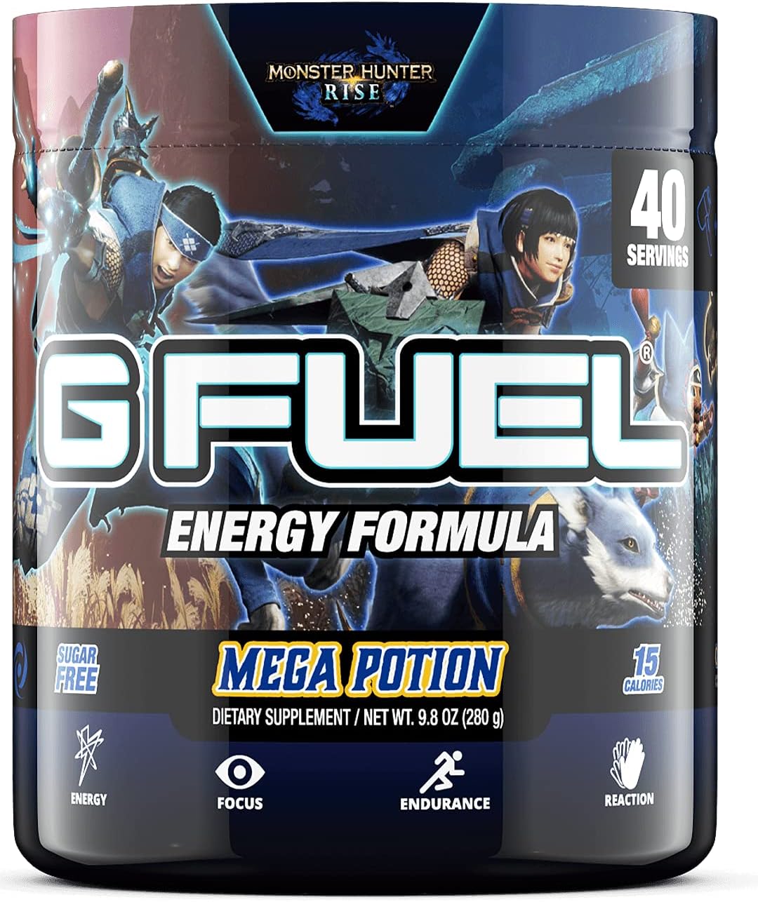 G fuel Monster Hunter Rise Energy Powder, Sugar Free, Clean Caffeine F