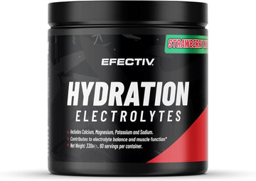 Efectiv Hydration Electrolytes Powder - 330G, 60 Servings - Vegan Electrolyte Powder With Key Minerals - Calcium, Magnesium, Potassium, Sodium - Zero Sugar Electrolytes Drinks (330G, Tropical Storm)