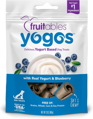 Fruitables Real Yogurt Treats – Roll-Up Dog Treats – Blueberry Flavor – Natural Ingredients – 12 Ounces