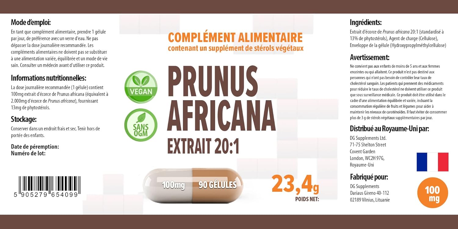 Hepatica Pygeum Africanum – 2000Mg Equivalent (100Mg 20:1 Extract) | 90 Vegan Capsules | 13% Phytosterols | High-Strength Prostate & Urinary Health Support | 3Rd Party Lab Tested