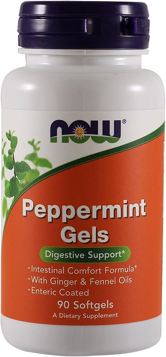 Now Foods Peppermint Gels - 90 softgels (Pack of 3)