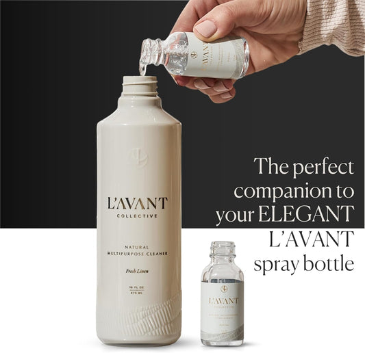 L’Avant Collective All Purpose Cleaner Spray Refill – Natural Cleaning Spray For Kitchens, Counters, And Bathrooms – Vegan, Organic, Plant-Based Multipurpose Surface Cleaner With Fresh Linen Scent