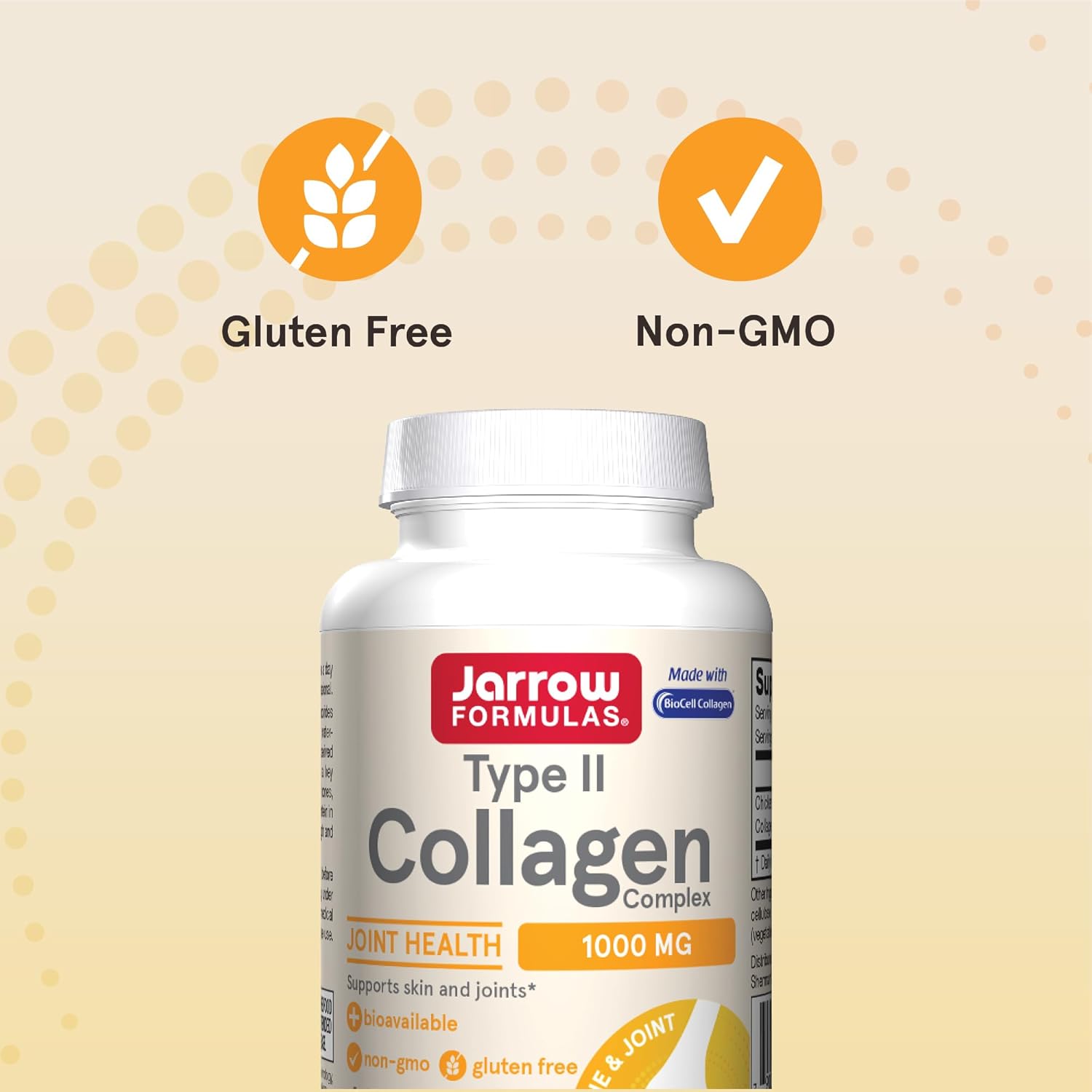 Jarrow Formulas Type Ii Collagen Complex 1000 Mg Supplements, Supports Skin And Joint Health, 60 Capsules, 30 Day Supply : Health & Household