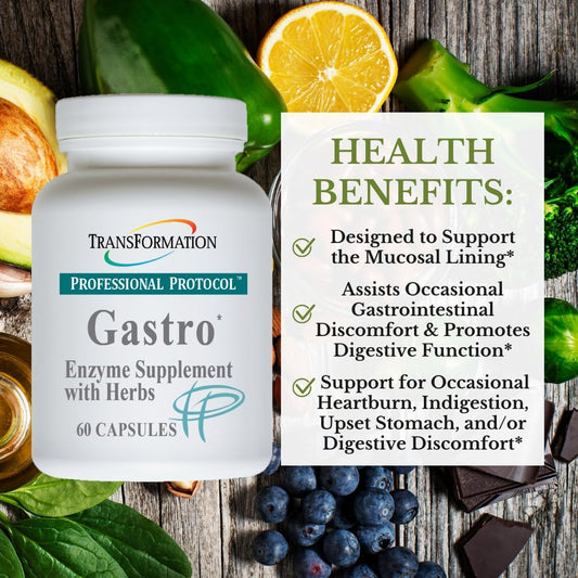 Transformation Enzyme - Gastro, Supplement with Herbs Formulated to Alleviate Gastrointestinal Discomfort and Promote Digestive Function, Support for Relief of Heartbur (60)