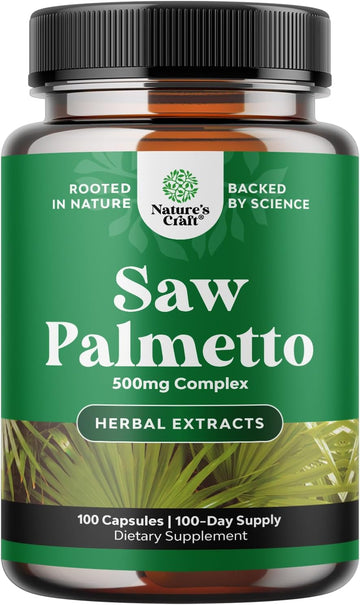 Extra Strength Saw Palmetto Extract - Advanced Saw Palmetto for Women and Men's Hair Growth and Urinary Support with Plant Sterols & Flavonoids - Potent Herbal Saw Palmetto Supplement - 100 Capsules