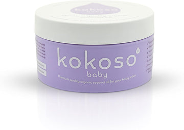 Kokoso Baby Organic Coconut Oil - Moisturising 100% Natural Baby Oil For Baby Massage, Dry, Sensitive And Normal Baby Skin - 200Ml (168G)