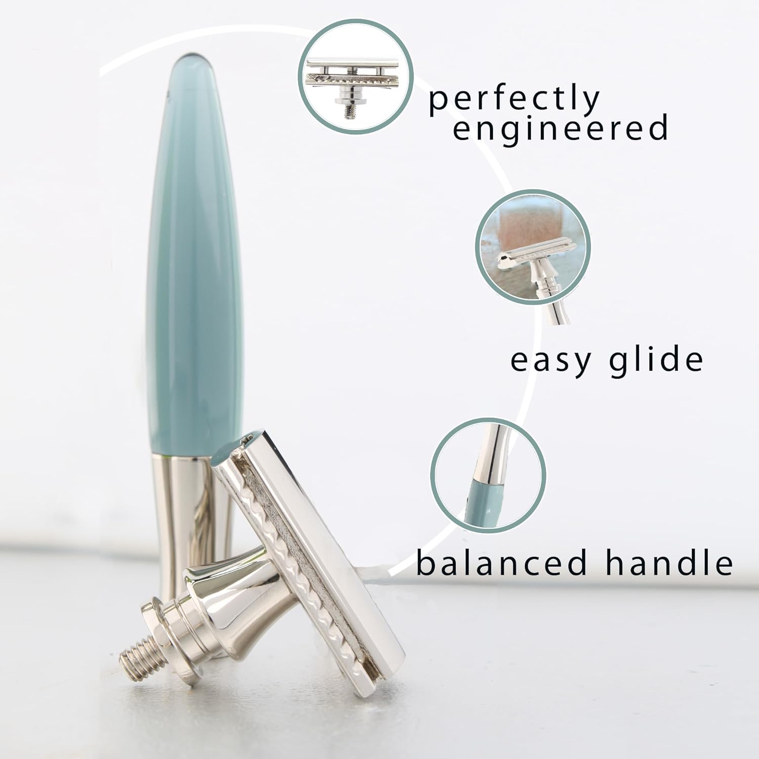 Êshave Double Edge Razor, Blue : Beauty & Personal Care