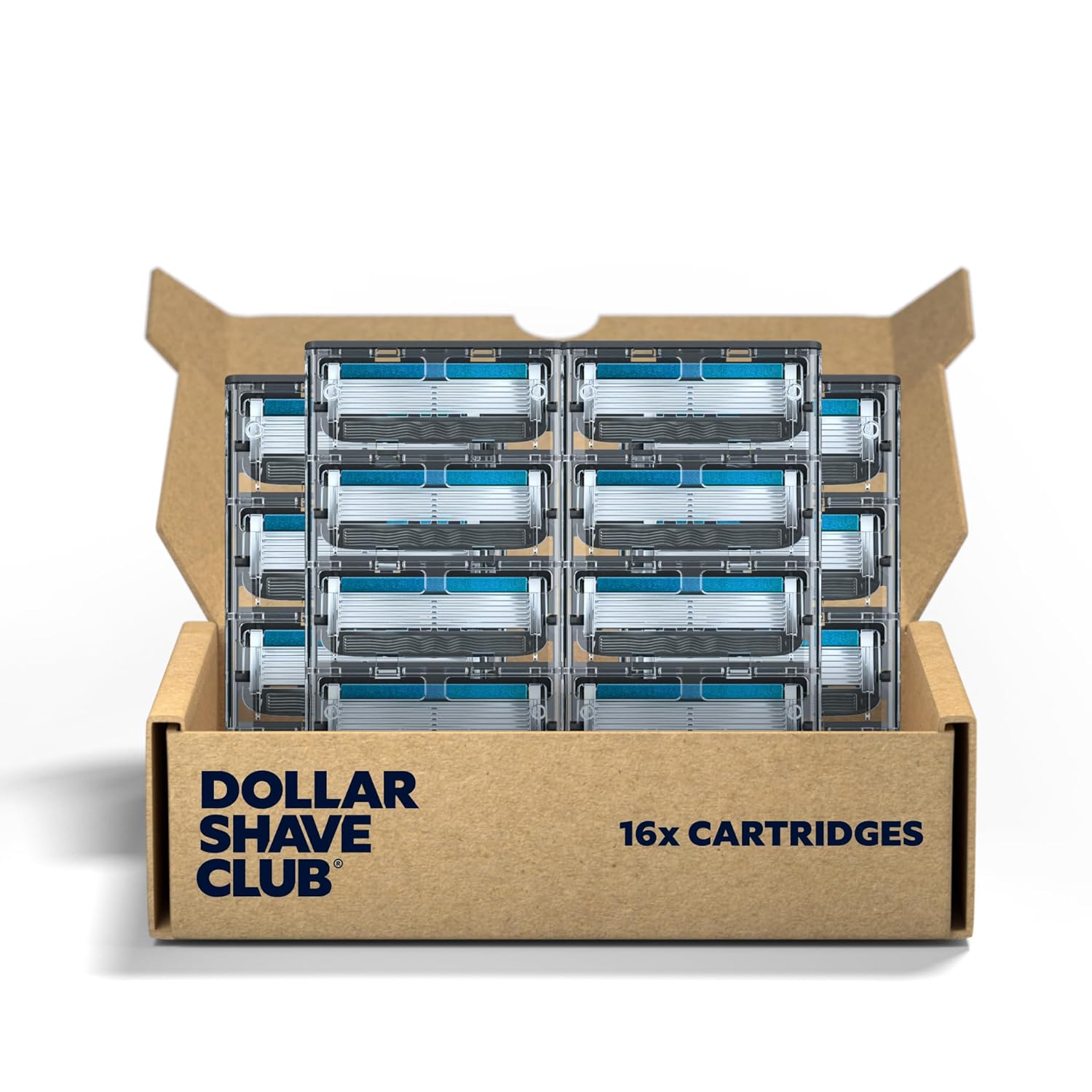 Dollar Shave Club | 6 Blade Club Series Razor Refill Cartridges, 16 Count | Precision Cut Stainless Steel Blades With A Built-In Trimmer Blade | Not Compatible With Heritage/Executive Razor Handles