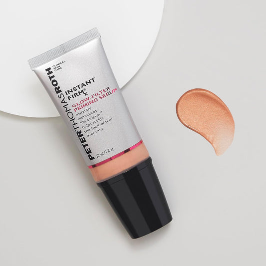 Peter Thomas Roth | Instant Firmx Glow-Filter Priming Serum, Illuminating And Firming Serum, Helps Sculpt The Look Of Skin Over Time, Blends Onto All Skin Tones