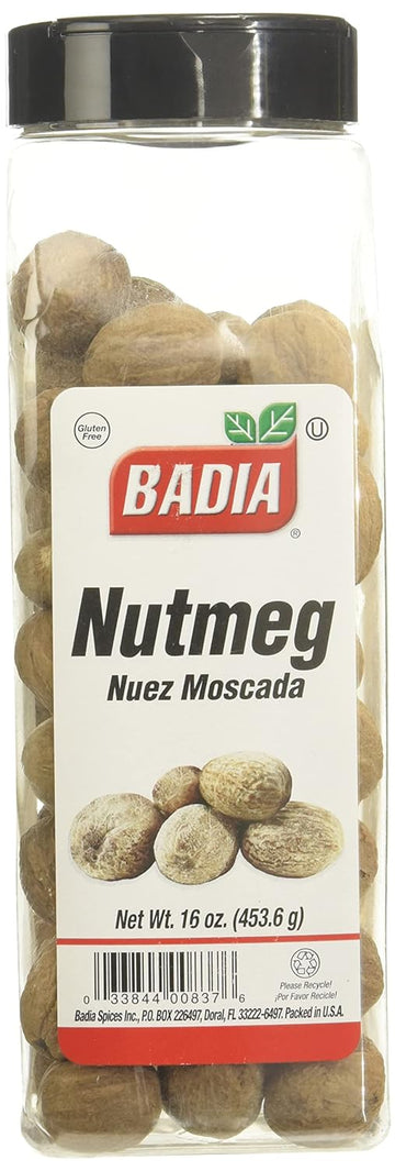 Badia Nutmeg Whole, 16 Ounce