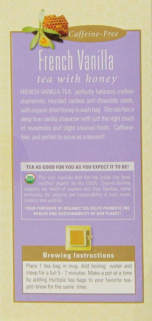 Davidson'S Organics, French Vanilla, 25-Count Tea Bags, Pack Of 6