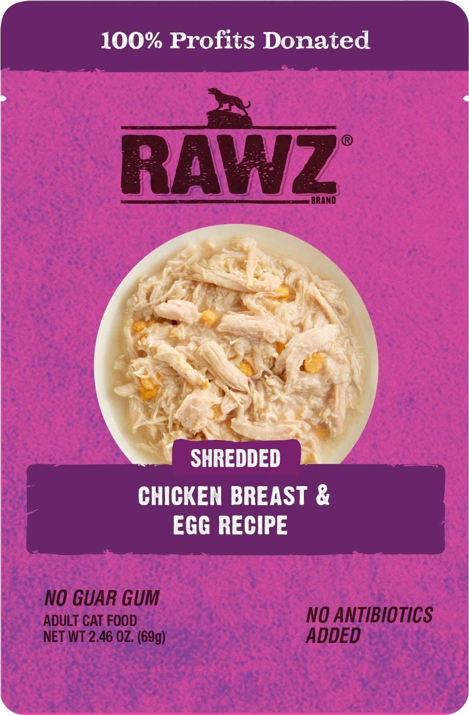 Rawz® Shredded Chicken Breast & Egg Recipe 8/2.46 Oz Pouches