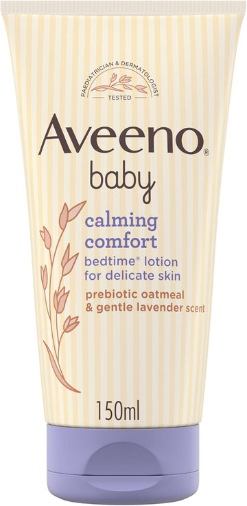Aveeno Baby, Calming Comfort Bedtime Set - Bath And Wash Plus Lotion, For Delicate Skin, With Gentle Lavender And Vanilla Scent, 250 Ml, 150 Ml