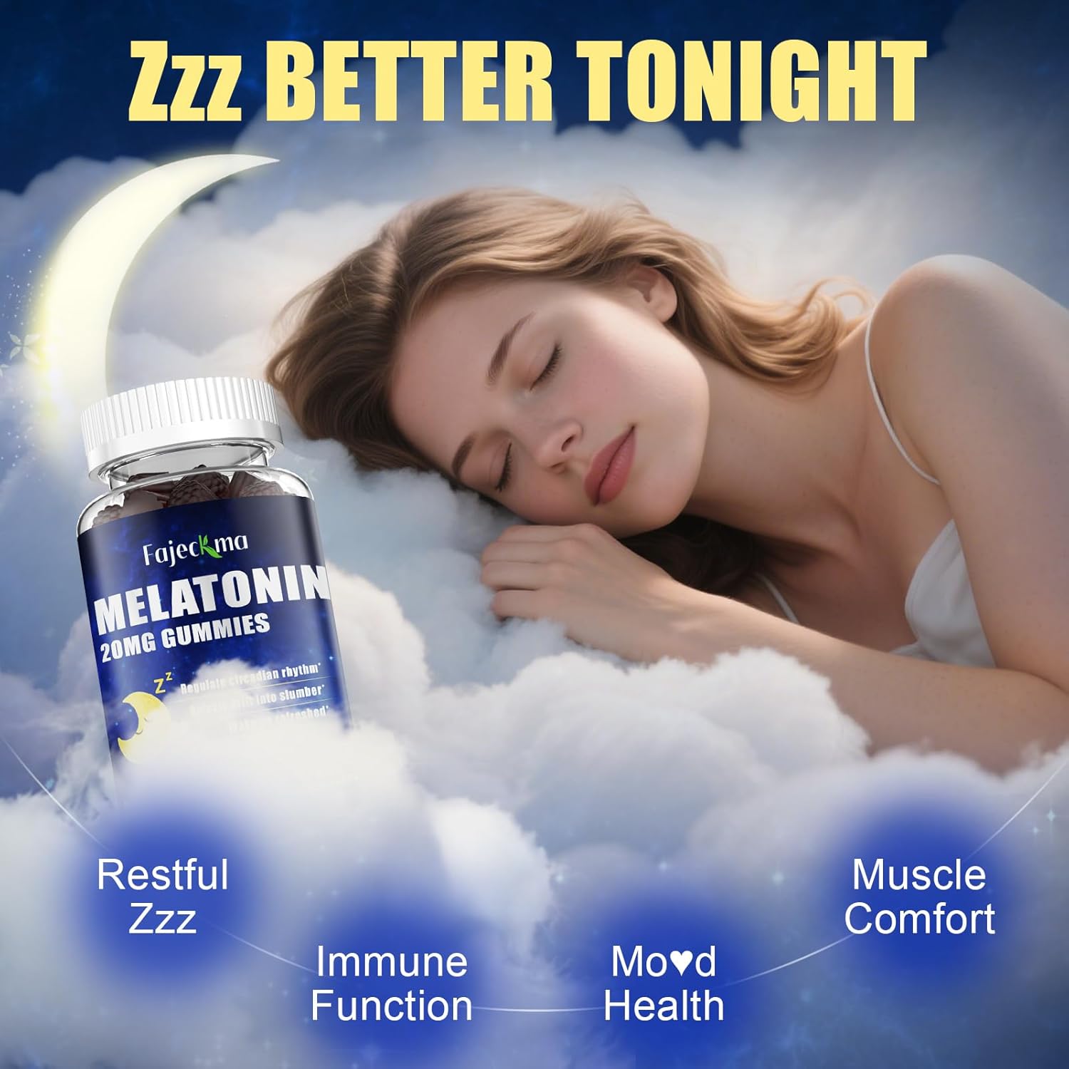 Natural Melatonin 20Mg Gummies For Adults: Sugar Free Chewable Supplement With Magnesium Ashwagandha L-Theanine Gaba Valerian Root Vitamin B12 Gummy - For Women Men Deep Zzz Immune Support(120Count) : Health & Household