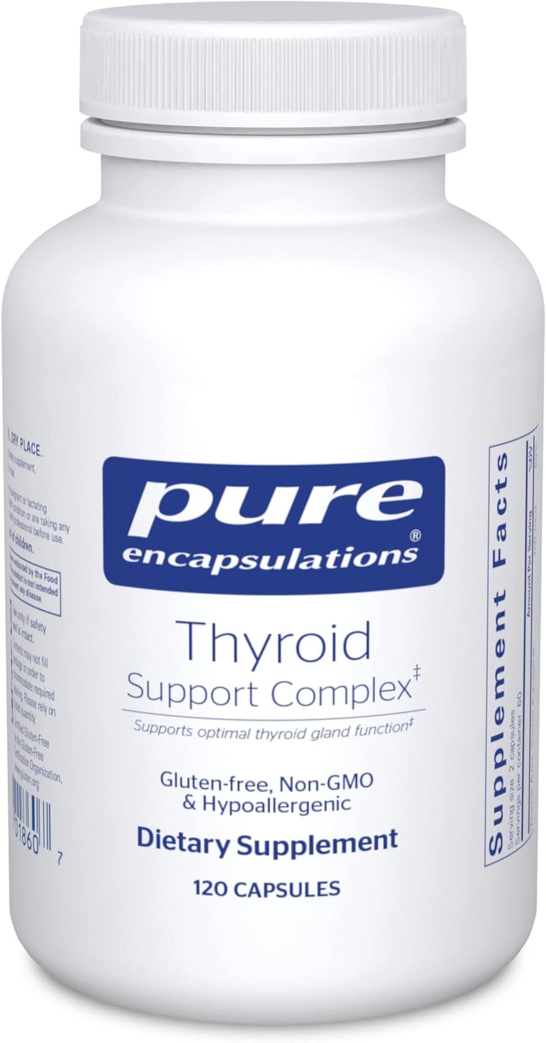 Pure Encapsulations Thyroid Support Complex - Supports Thyroid Health* - Antioxidant Infusion - With Ashwagandha & Iodine - Non-Gmo & Vegetarian - 120 Capsules